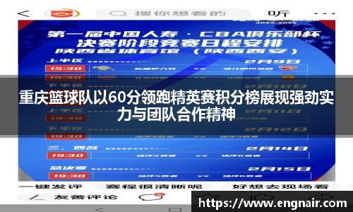 重庆篮球队以60分领跑精英赛积分榜展现强劲实力与团队合作精神
